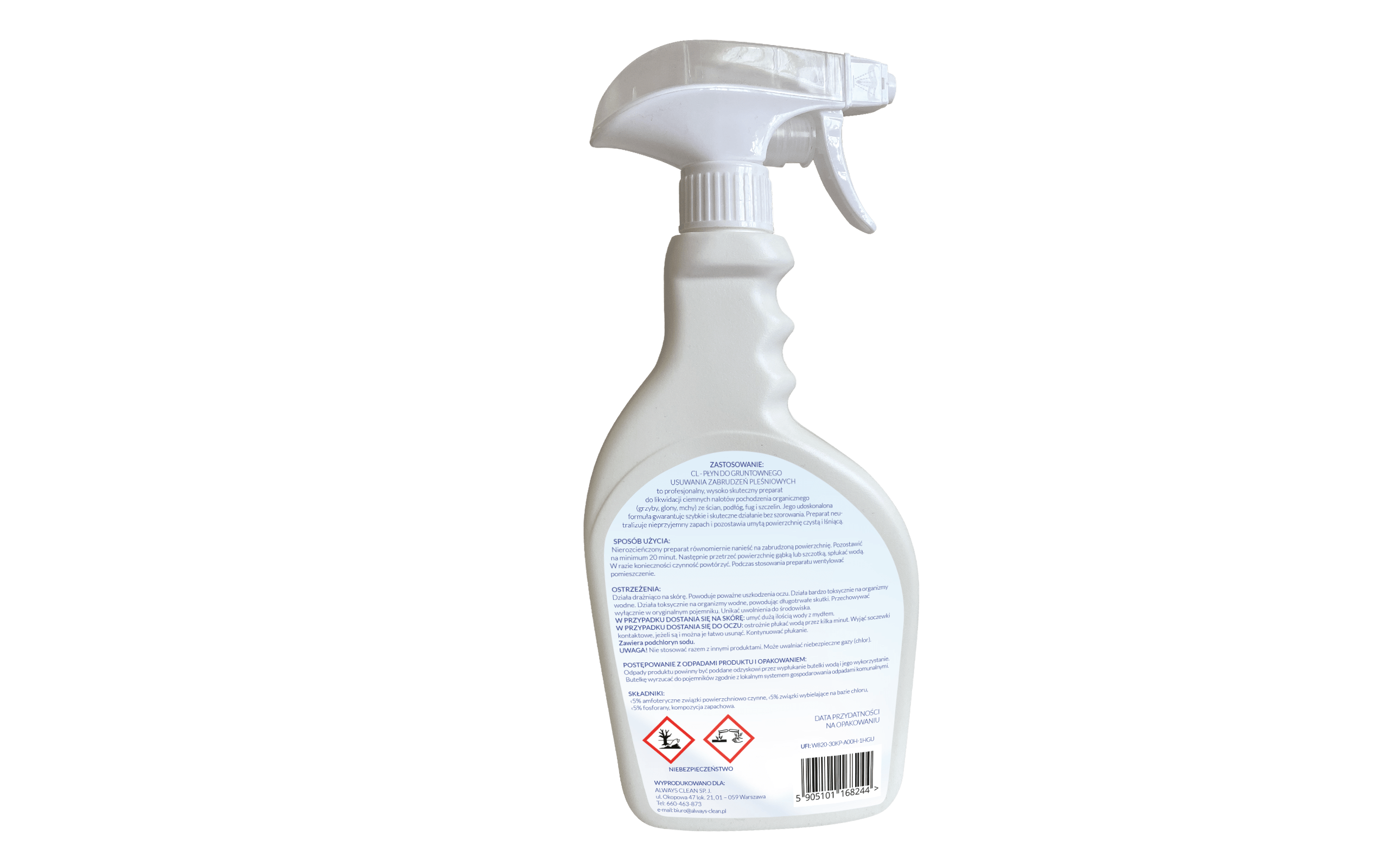 Płyn do gruntownego usuwania zabrudzeń pleśniowych